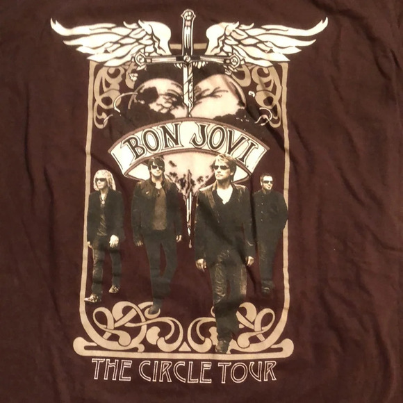 Bon Jovi Concert Tee Shirt Original Members The Circle Tour - Picture 2 of 6